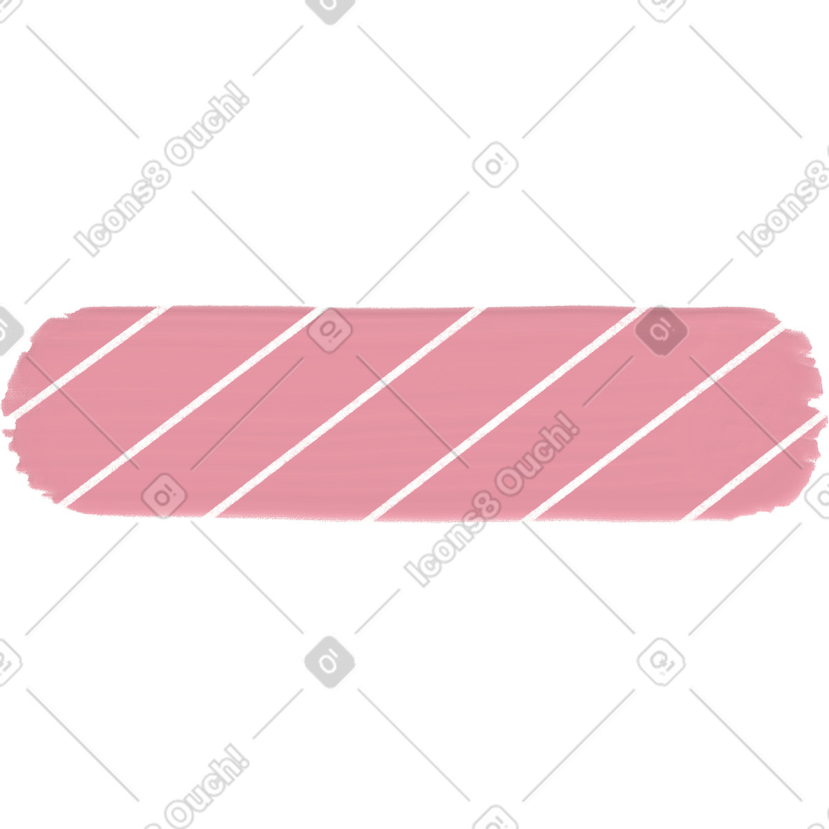 Scrapbooking 스타일의 Pink striped washi tape sticker 일러스트레이션 PNG, SVG 다운로드