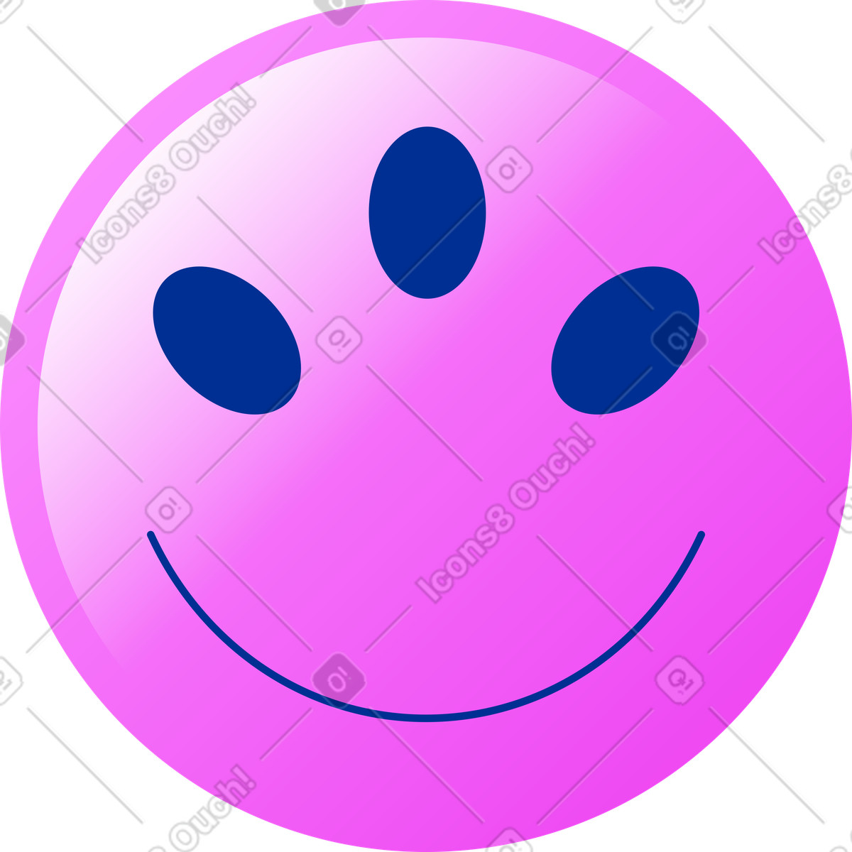 Emoji-ausländer-Illustration im Glossy-Stil als Download in PNG, SVG