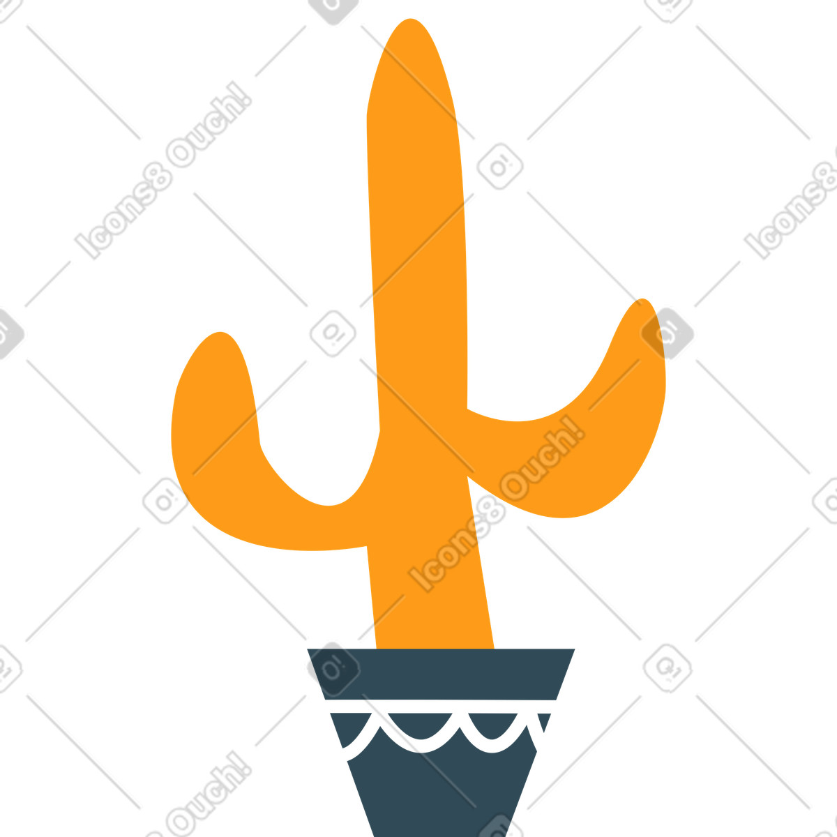 Regno di cactus illustrazione in stile Kingdom scarica in PNG, SVG