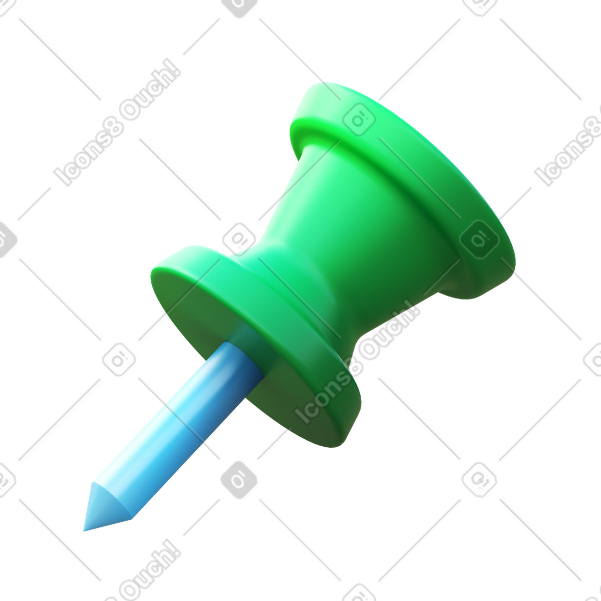 3D Fluency スタイルの Push pin のイラストをPNG、SVG形式でダウンロード
