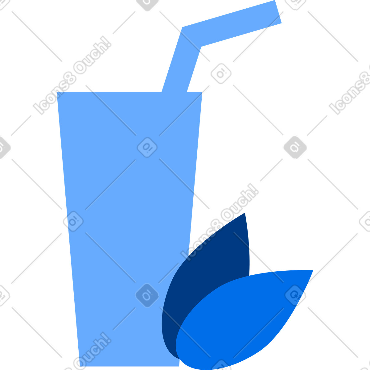 Vegan cocktail illustration in Urban style download in PNG, SVG