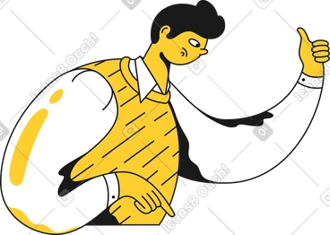 Busy man with two arms PNG, SVG