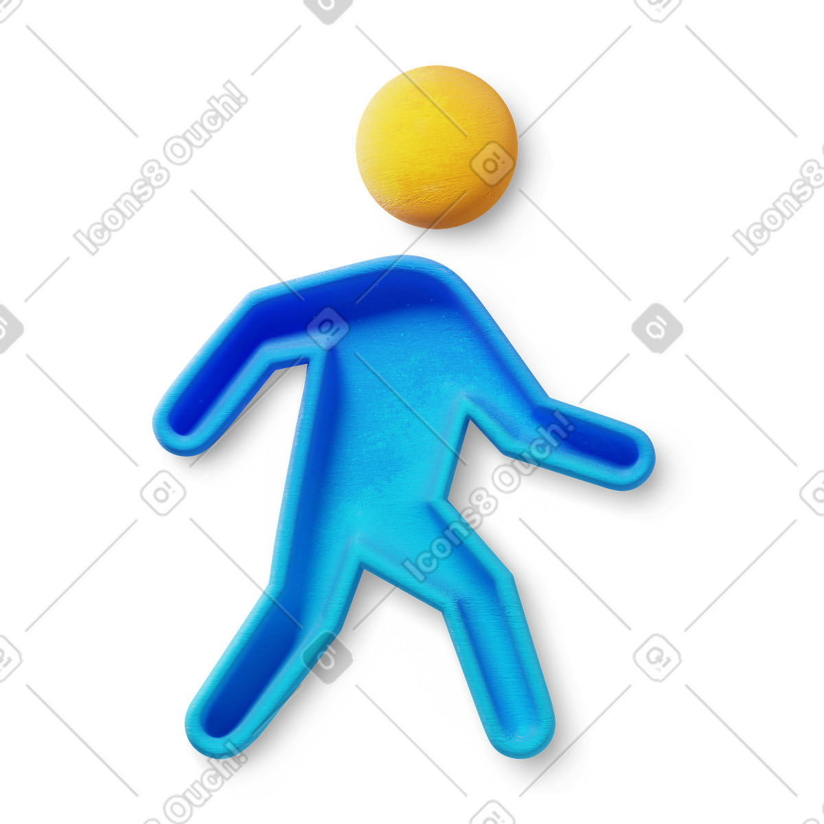 Walking illustrazione in stile 3D Microsoft Fluent illustration scarica in PNG, SVG