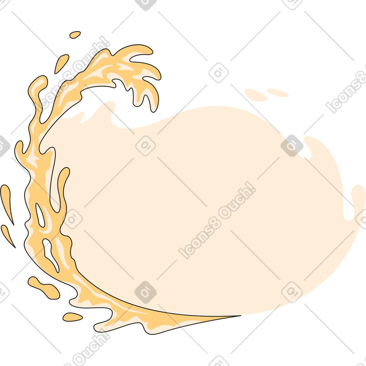Ilustração de Ondas fundo em no estilo Rubber para baixar em PNG, SVG