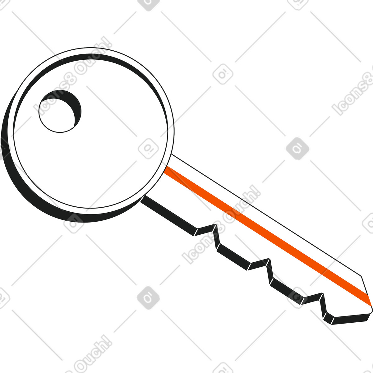 Key illustration in Strict style download in PNG, SVG