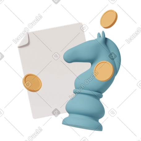3D Business strategy illustration in Casual life style download in PNG, SVG