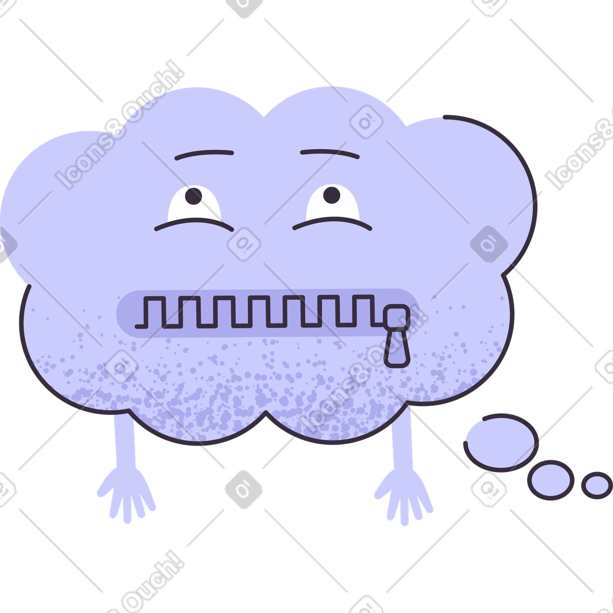 Ilustración No comments bubble en estilo Pale a descargar en PNG y SVG