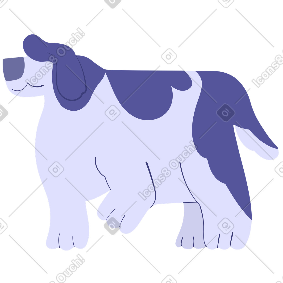 Woof スタイルの シェパードドッグを磨く のイラストをPNG、SVG形式でダウンロード