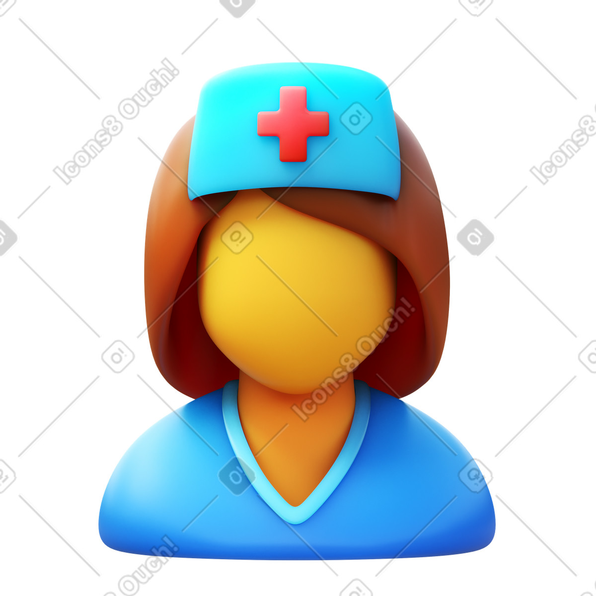 下载 3D Fluency 风格的 Nurse 插画，支持 PNG、SVG 格式