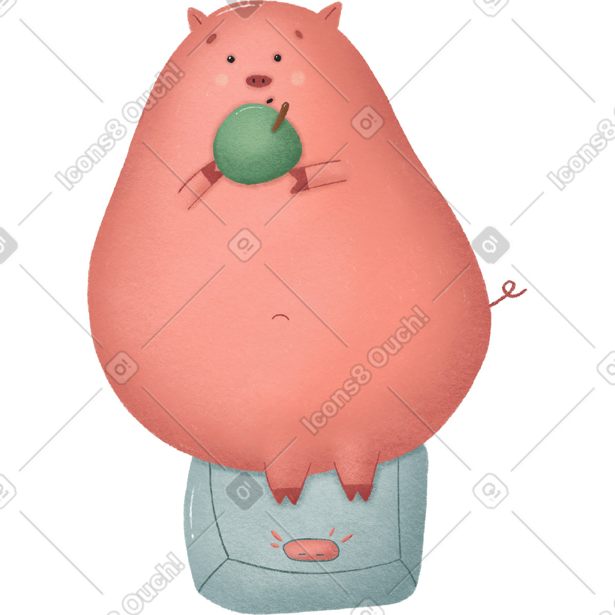 Ilustración Cerdo en estilo Woolly a descargar en PNG y SVG