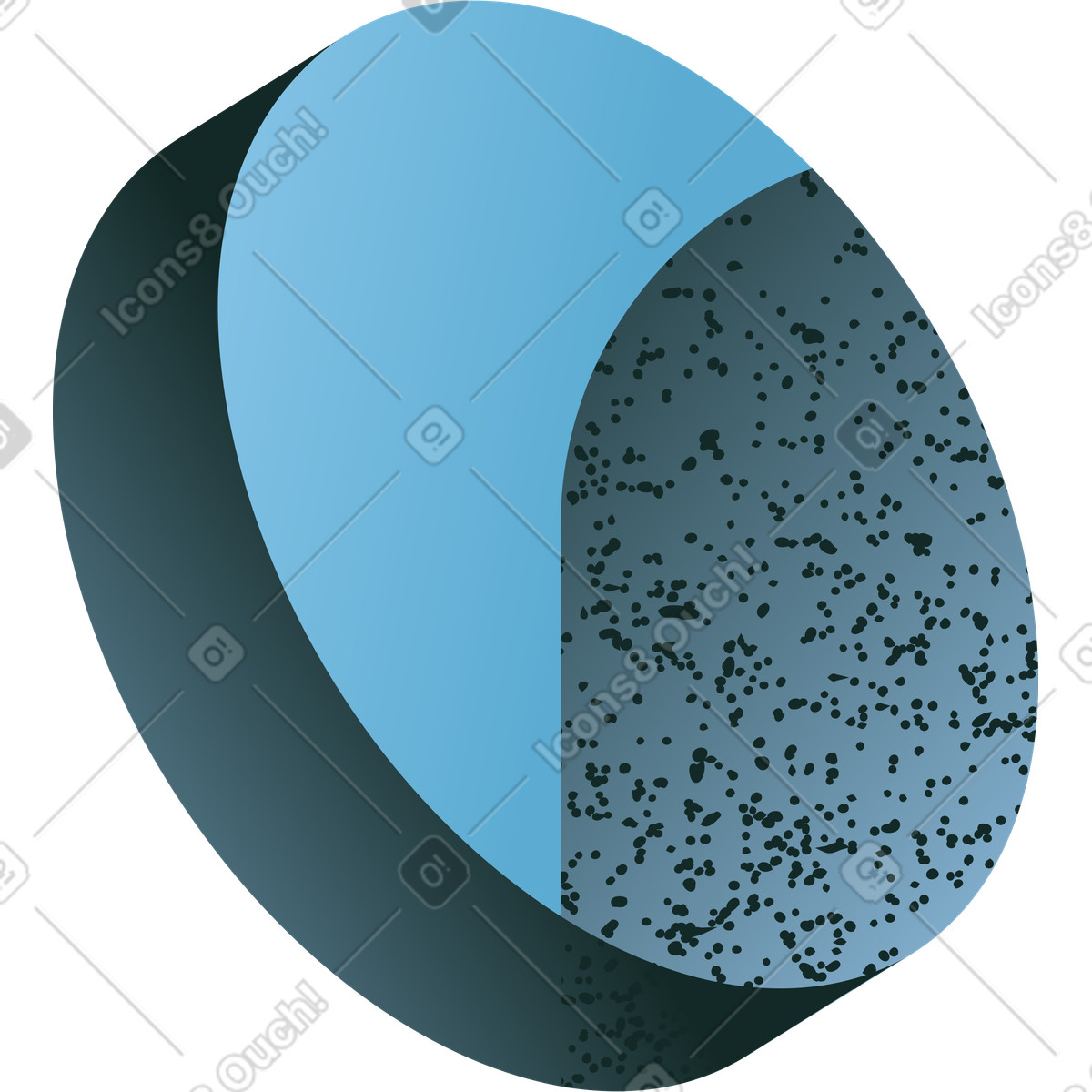 Blue coin with texture illustration token clipart image in PNG SVG GIF