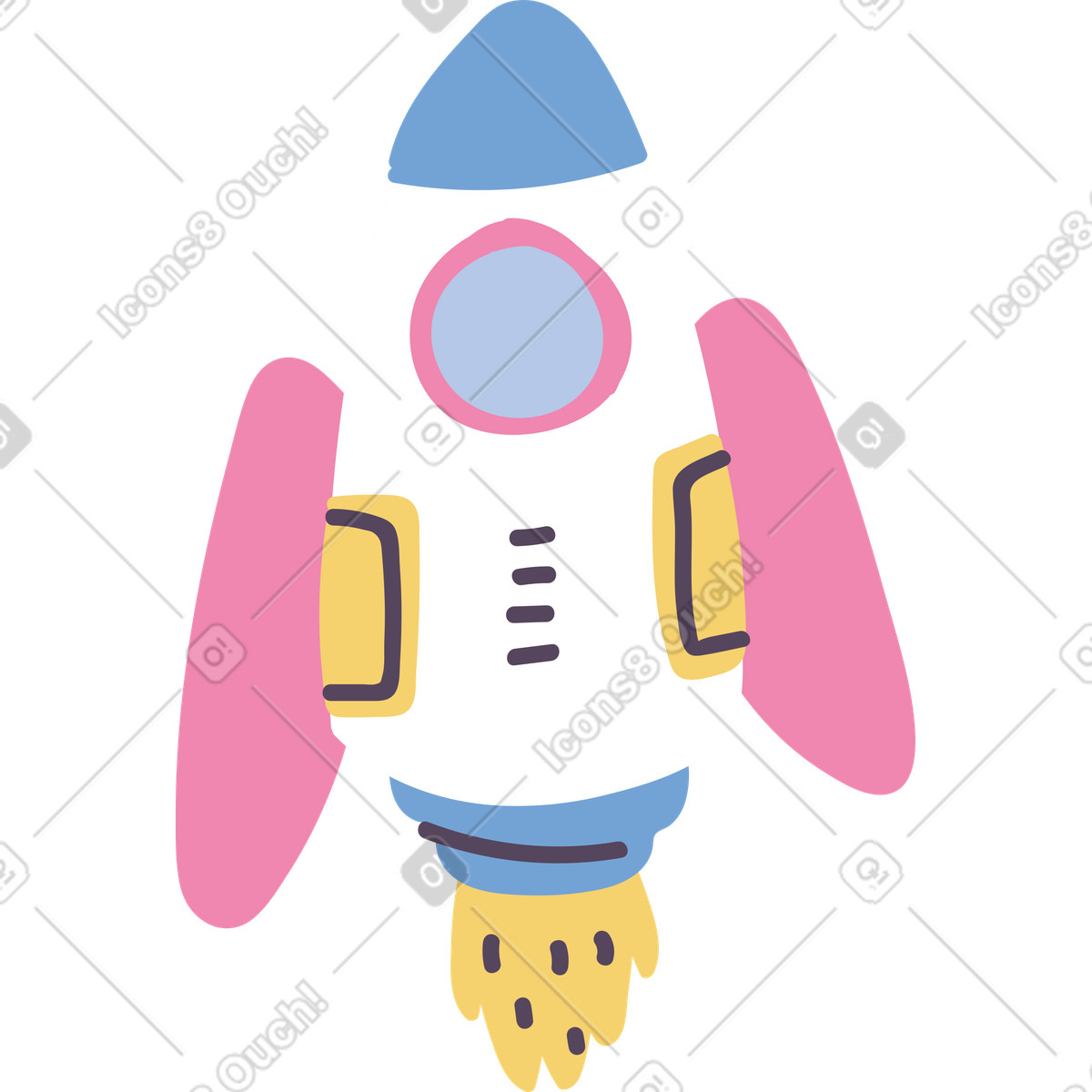 下载 Pluto 风格的 飞船 插画，支持 PNG、SVG 格式