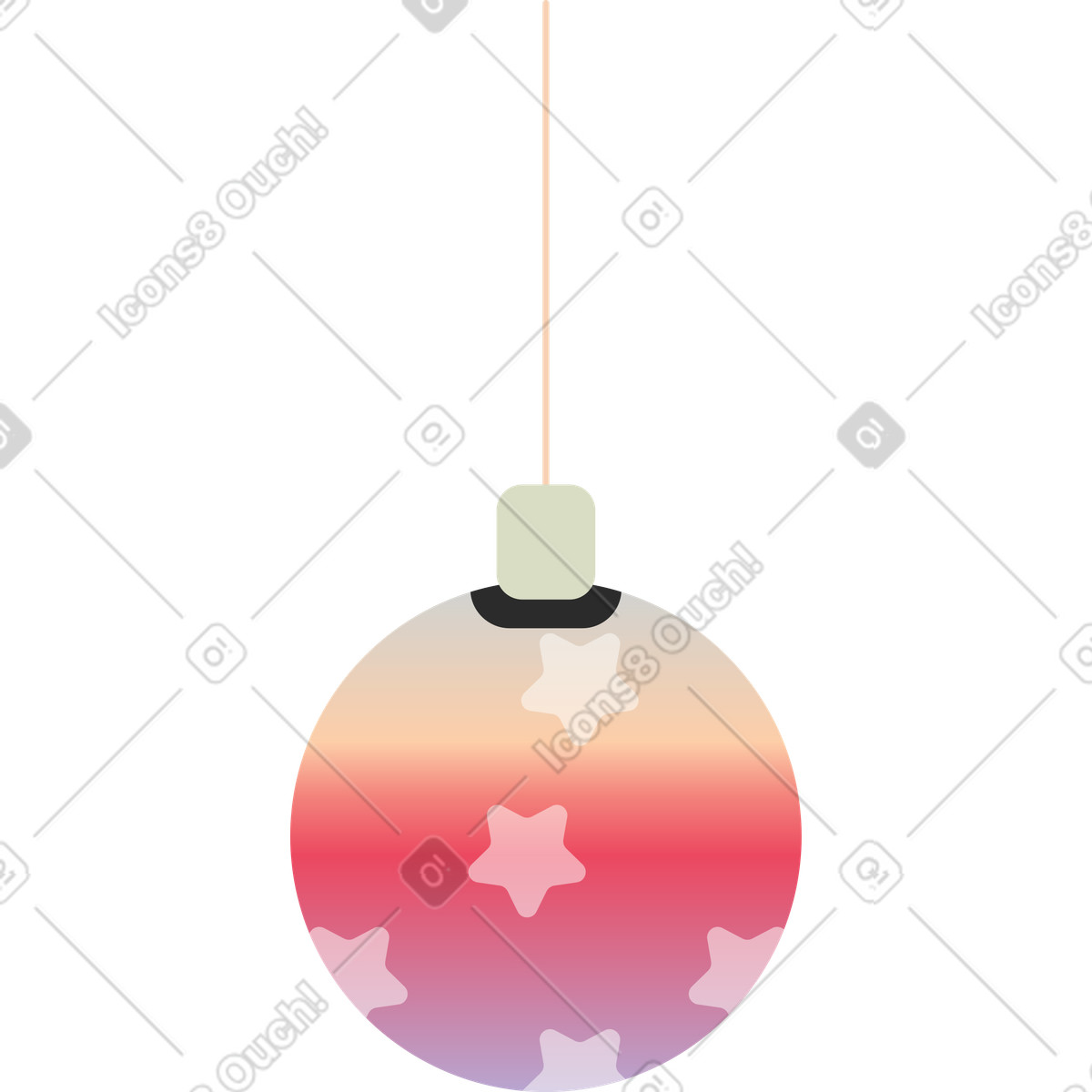 Illustration Boule de noel dans le style Marginalia à télécharger aux formats PNG, SVG