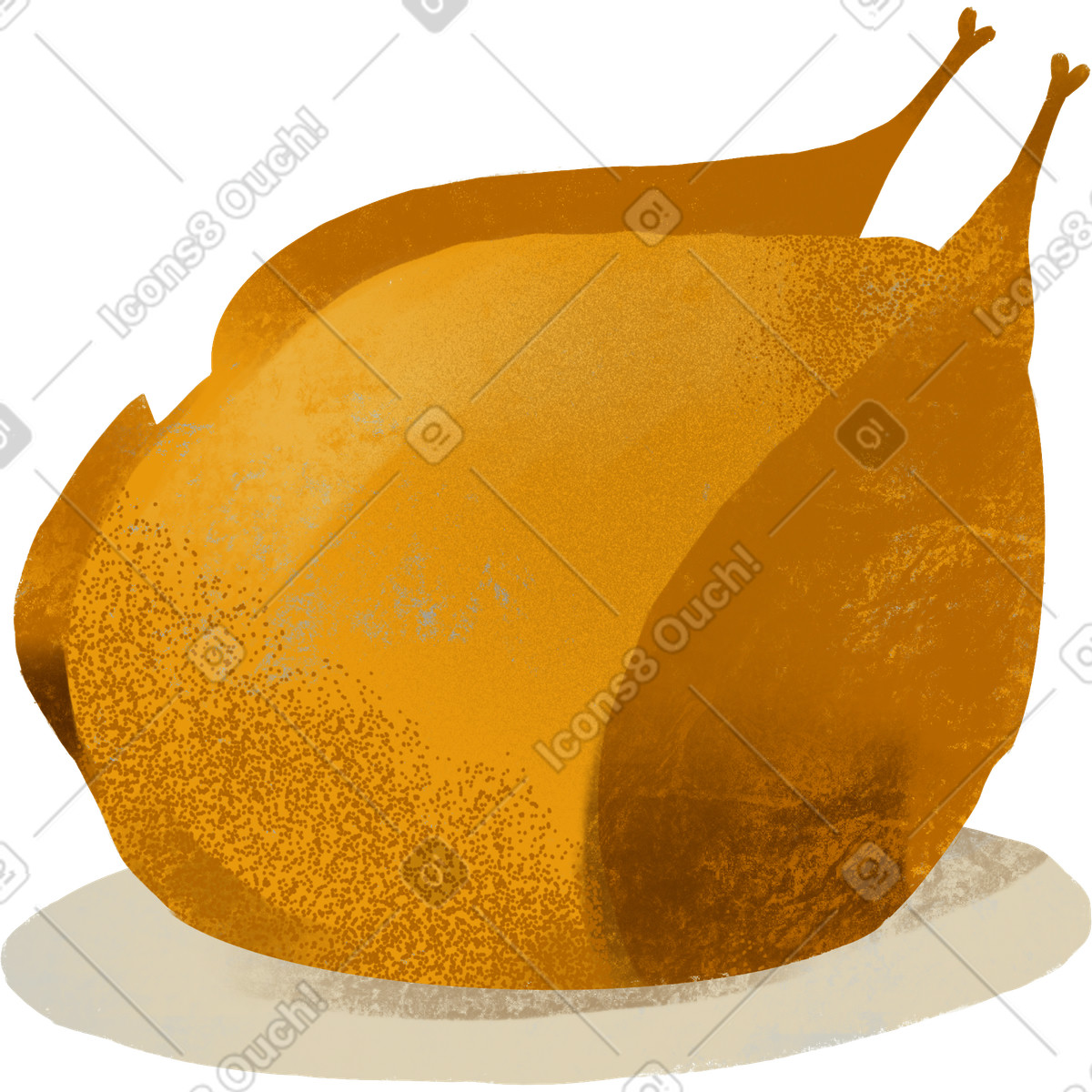 Fabulous スタイルの Baked turkey のイラストをPNG、SVG形式でダウンロード