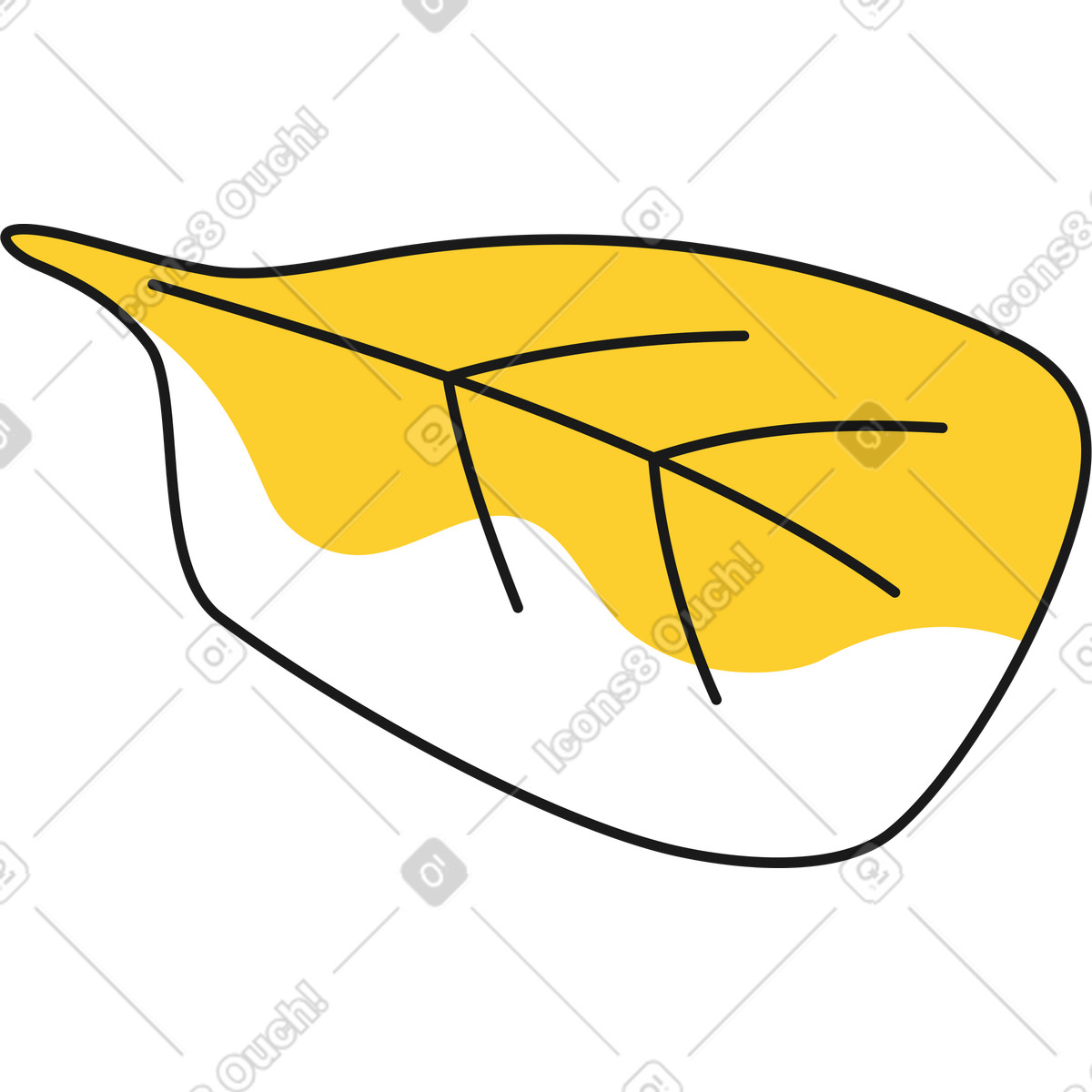 Taxi 스타일의 잎 일러스트레이션 PNG, SVG 다운로드