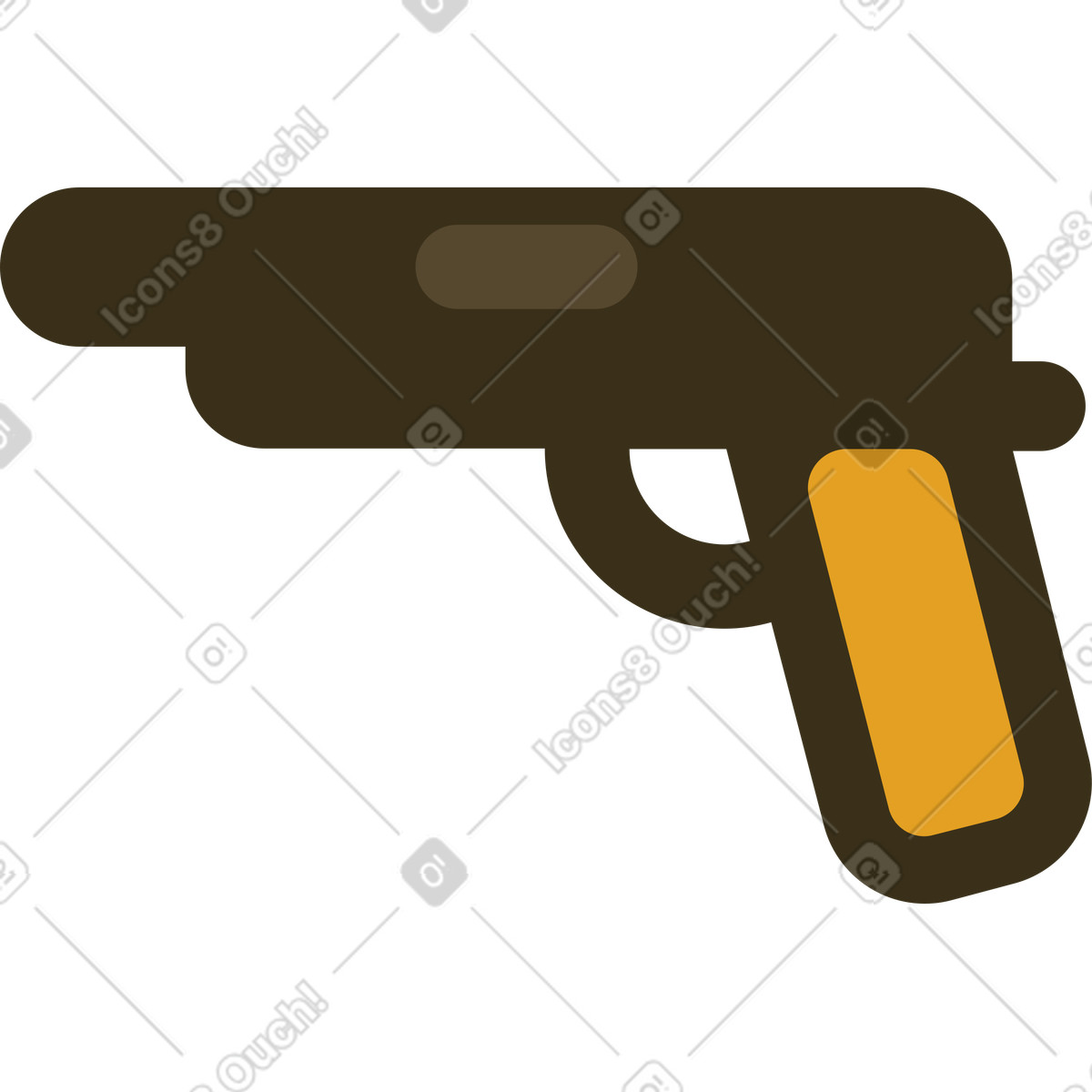Pistola a pistola illustrazione in stile Arabica scarica in PNG, SVG