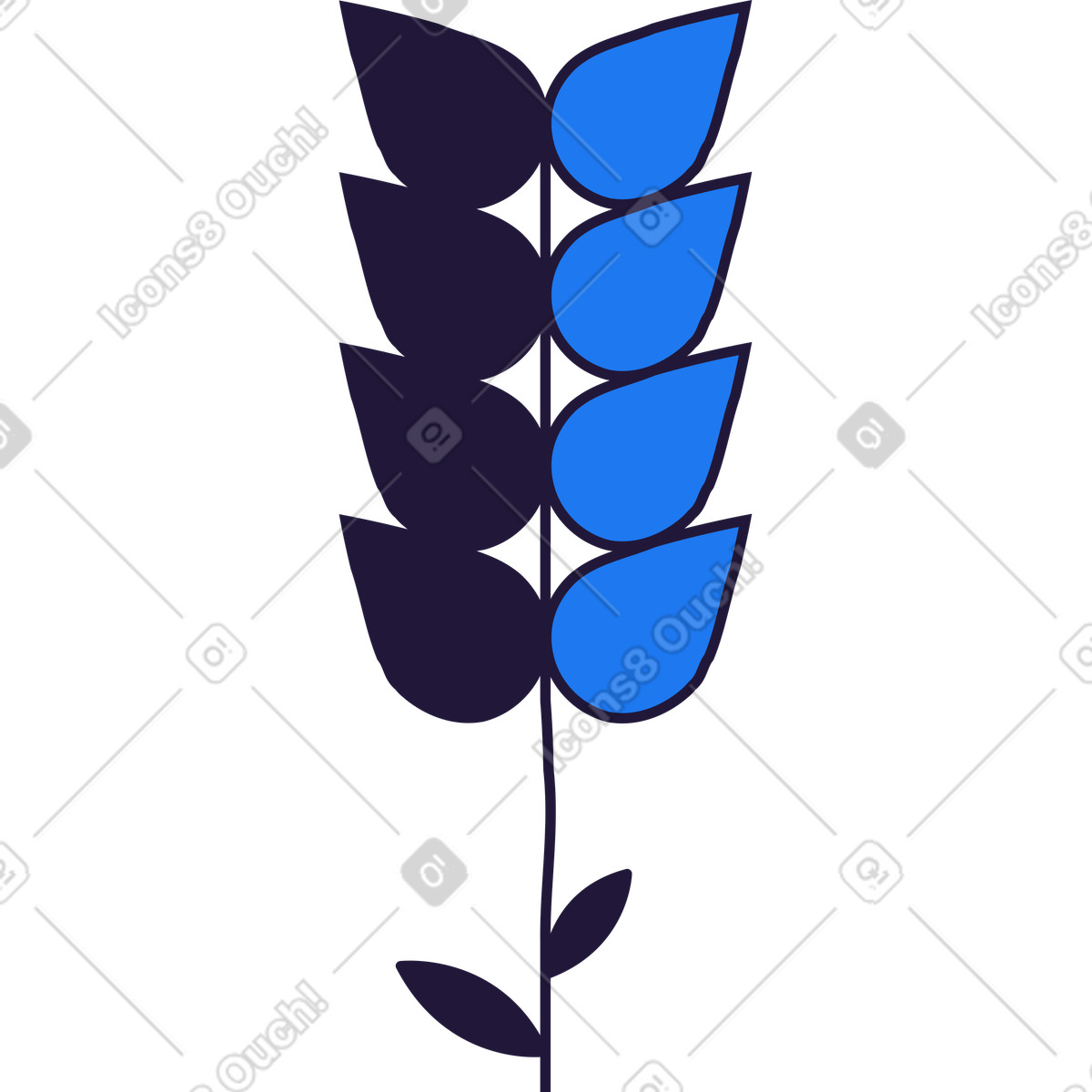 下载 Conifer 风格的 小麦 插画，支持 PNG、SVG 格式