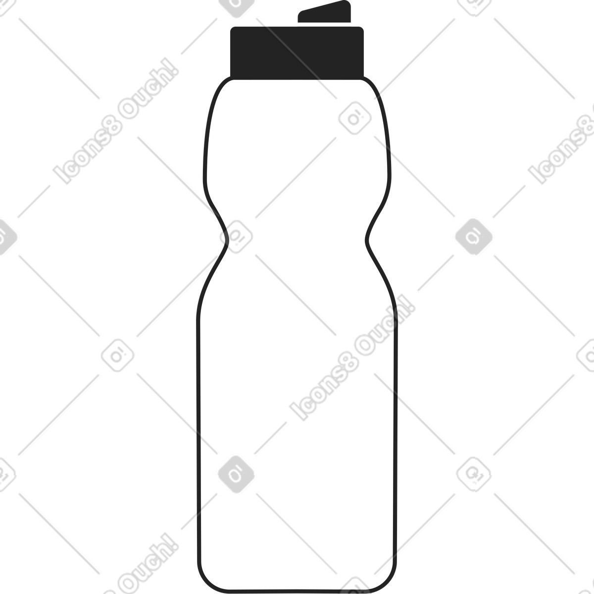 Sports bottle animated illustration in Sammy Line style download in GIF, Lottie (JSON), AE