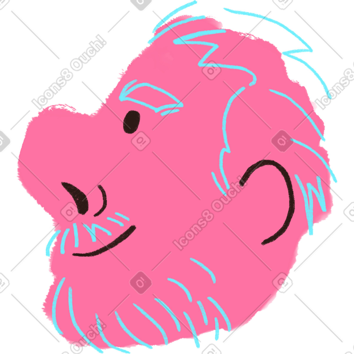 Иллюстрация Man with a beard в стиле Blobby — скачать в форматах PNG, SVG