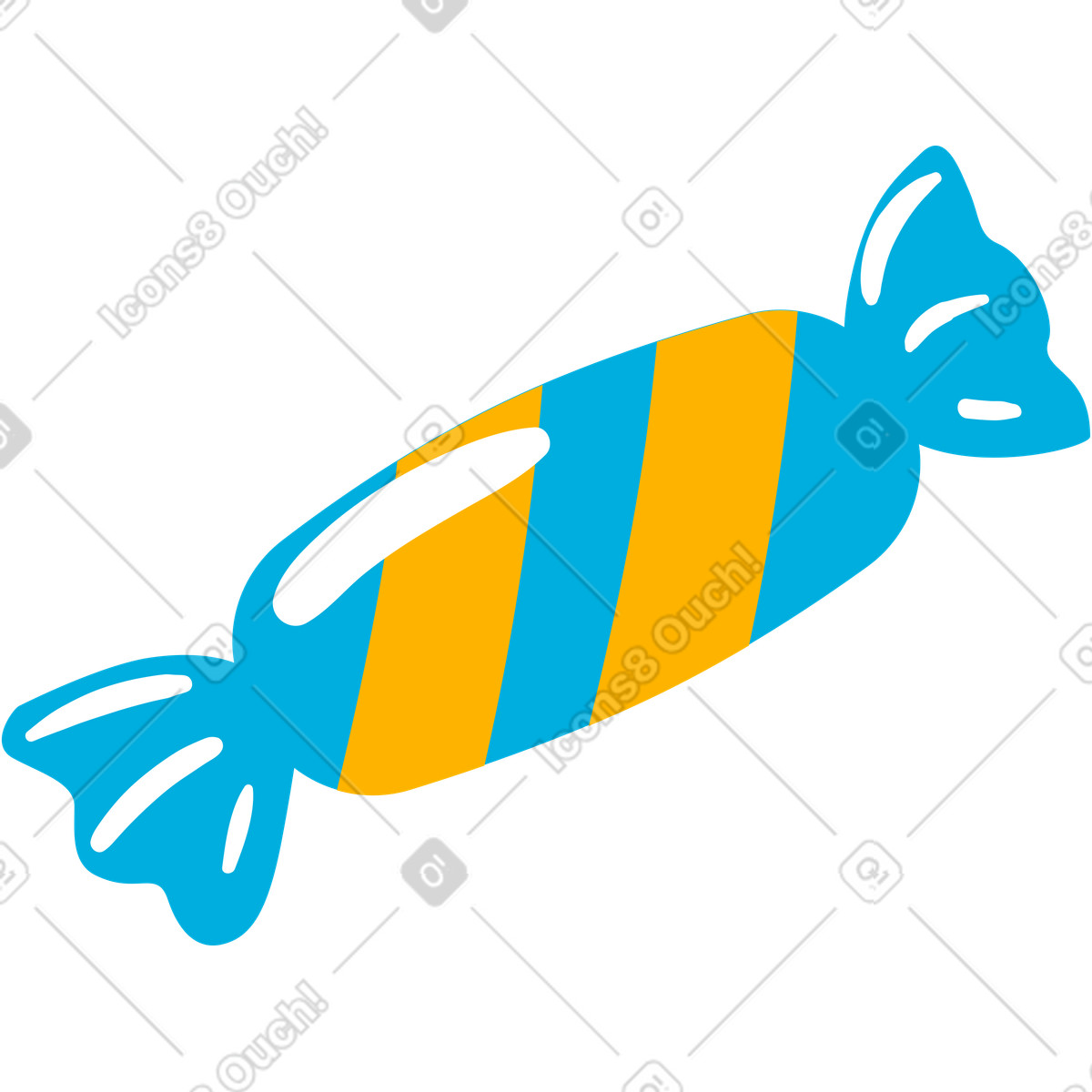 Süßigkeiten-Illustration im Flame-Stil als Download in PNG, SVG
