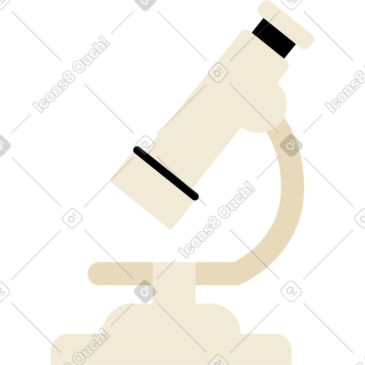 Microscope illustration in Juicy style download in PNG, SVG