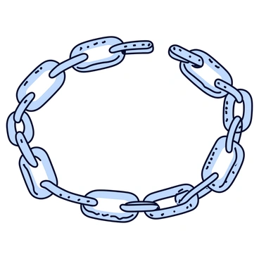 A bracelet made of small carabiners linked together. Each carabiner has an intricate design featuring tiny engraved patterns. The metallic finish of the carabiners has a shiny silver appearance. The bracelet forms a continuous loop that comfortably fits around a wrist.