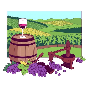 A colorful mosaic art piece depicting a scene from Bordeaux's wine culture