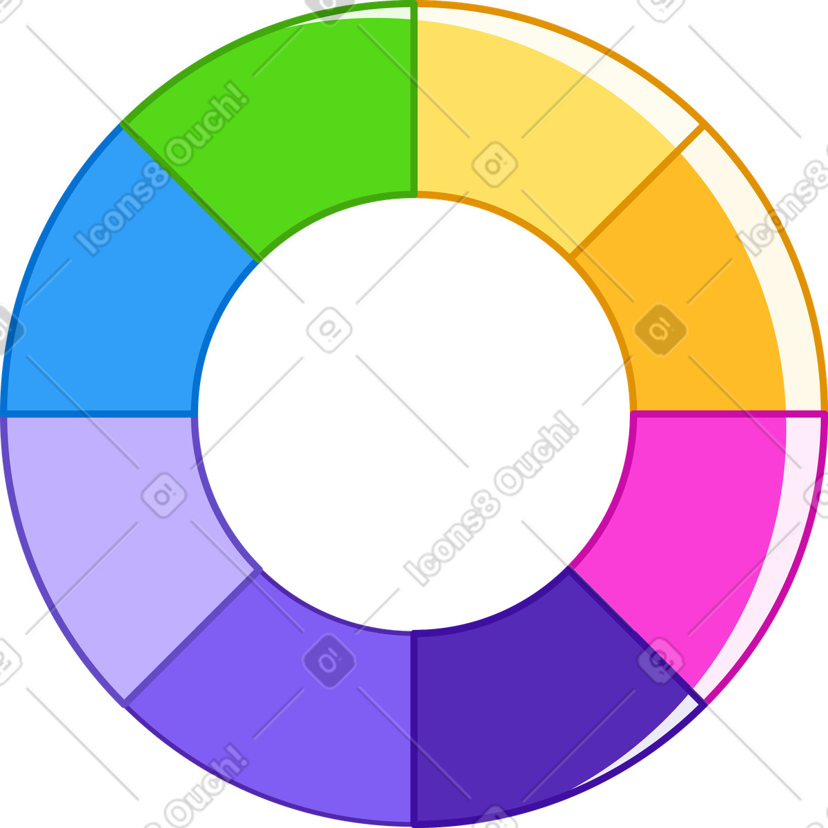 Rainbow スタイルの パレット のイラストをPNG、SVG形式でダウンロード