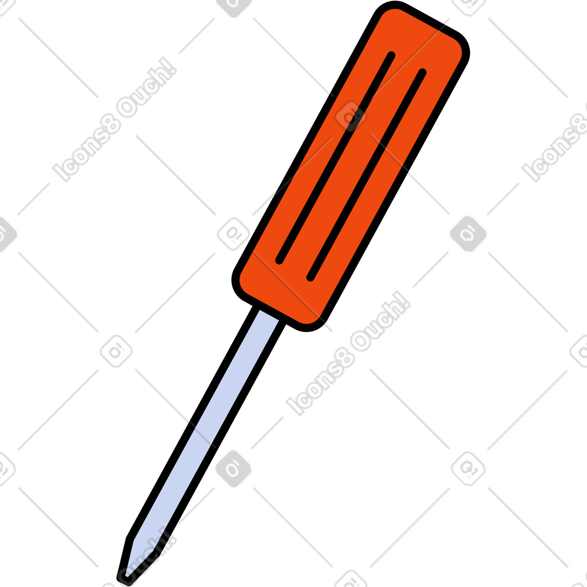 Screwdriver illustration in PNG, SVG