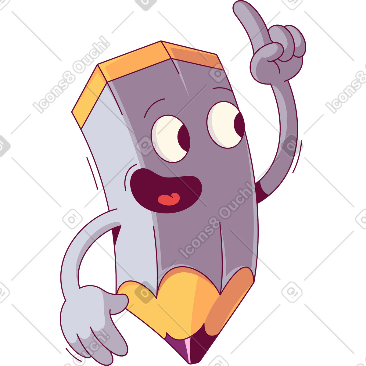 Gray pencil-Illustration im Handy-Stil als Download in PNG, SVG