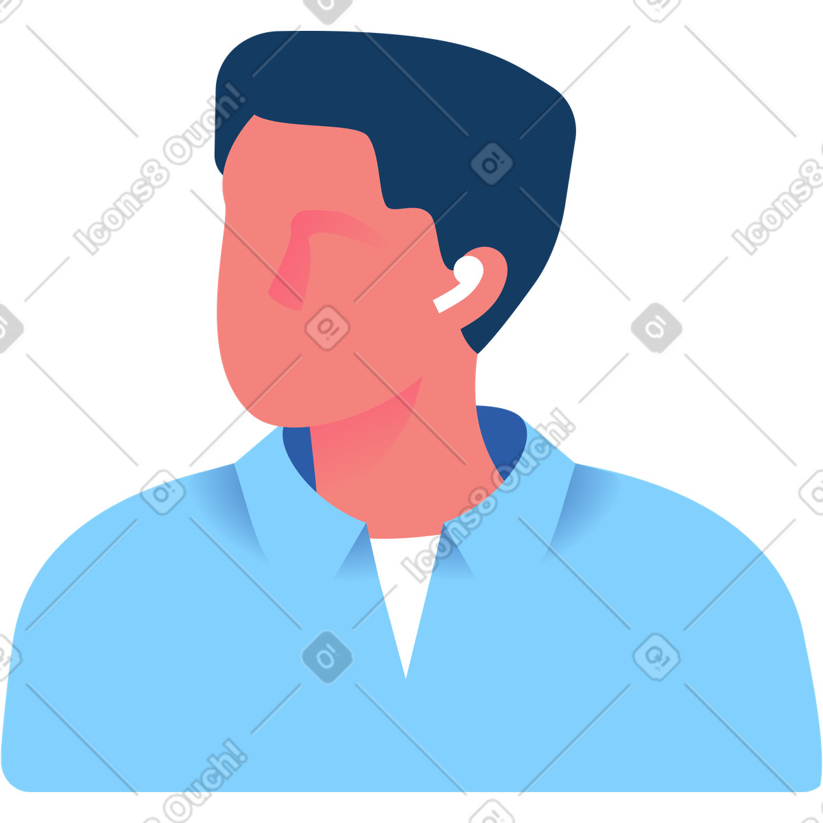 Illustration Avatar maléfique dans le style Daily à télécharger aux formats PNG, SVG