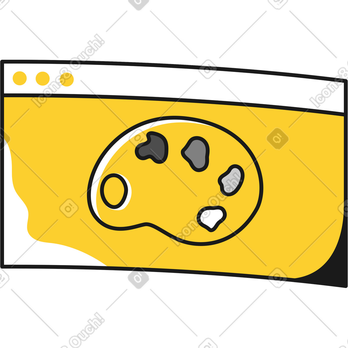 Illustration Interface de sélection couleurs dans le style Taxi à télécharger aux formats PNG, SVG