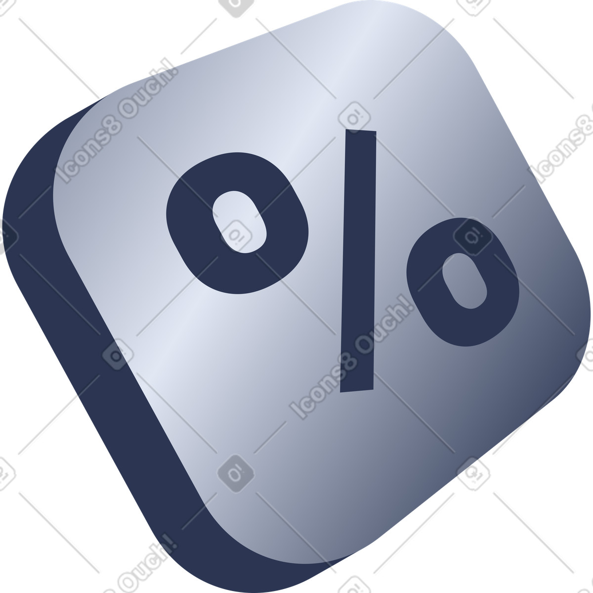 Prozentsymbol, rabattsymbol für online-shopping-Illustration im Lucent-Stil als Download in PNG, SVG