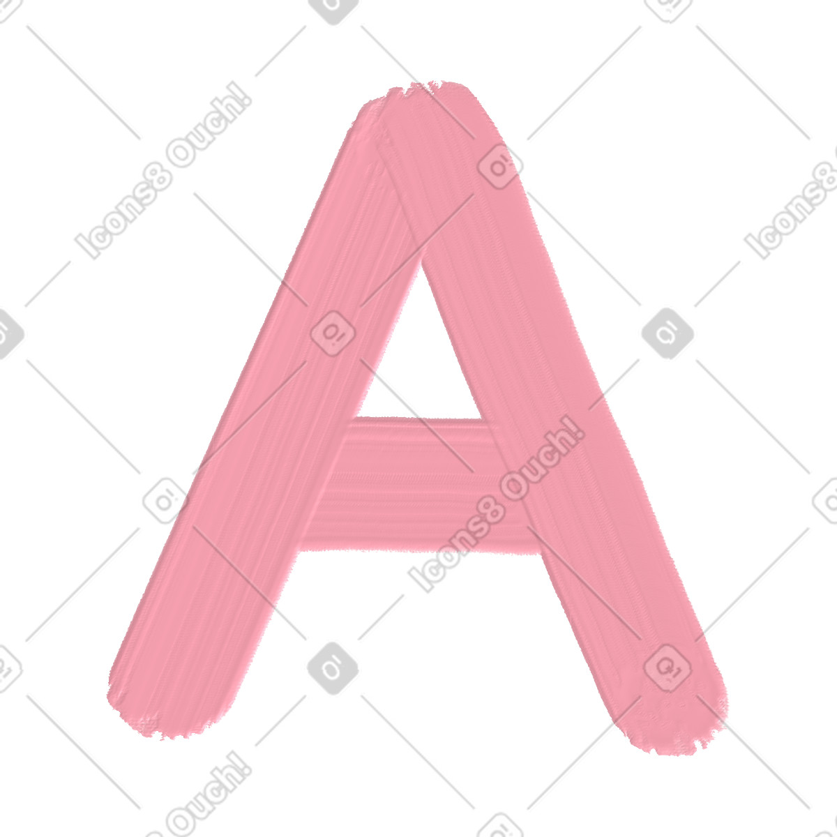 Pink letter a-Illustration im Scrapbooking-Stil als Download in PNG, SVG