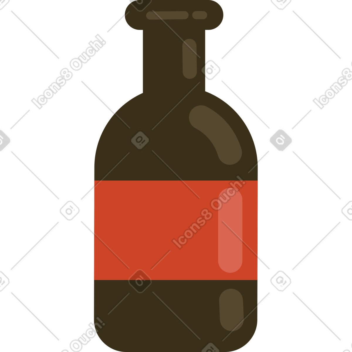 Ilustração de Wine bottle em no estilo Arabica para baixar em PNG, SVG