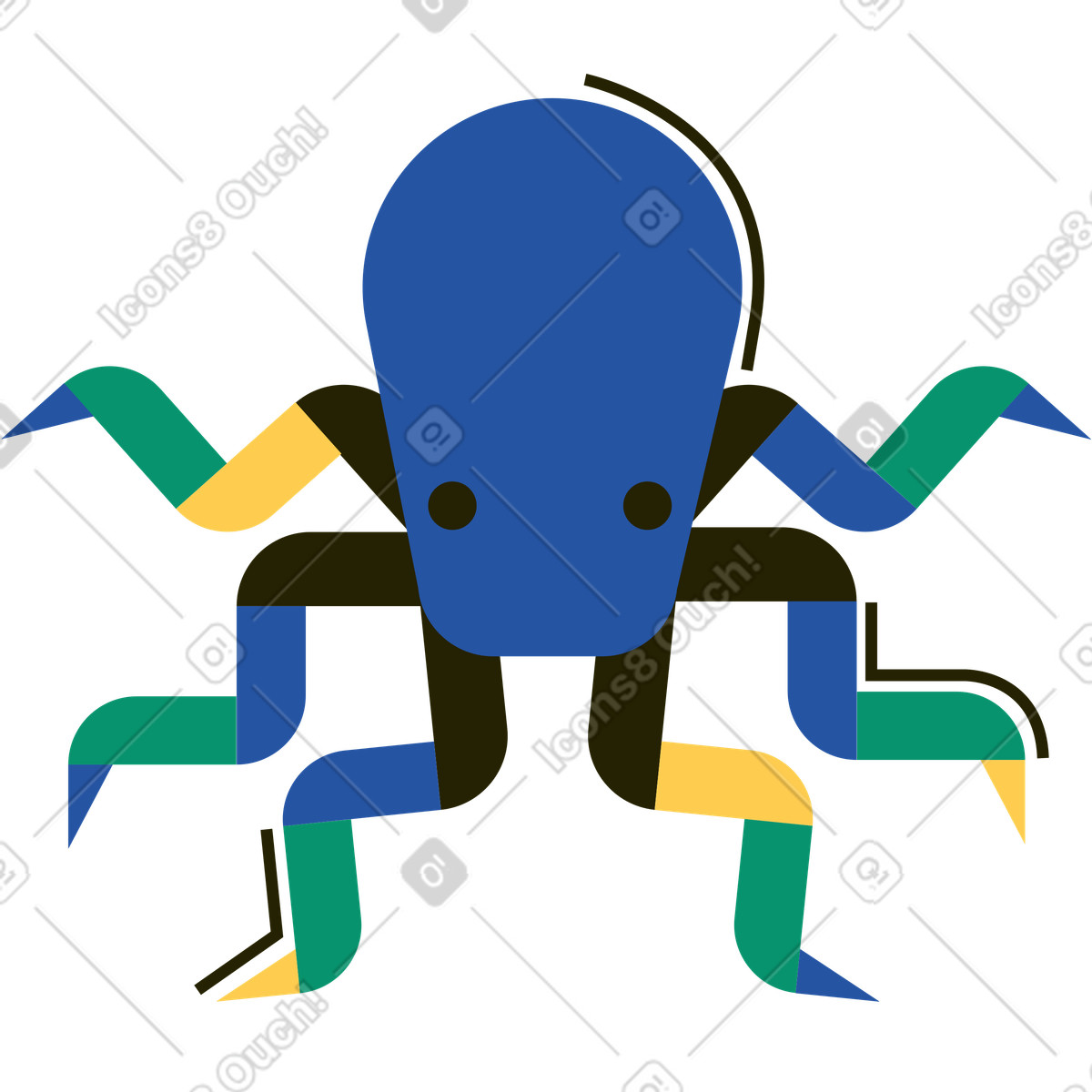 Polpo illustrazione in stile Spot scarica in PNG, SVG