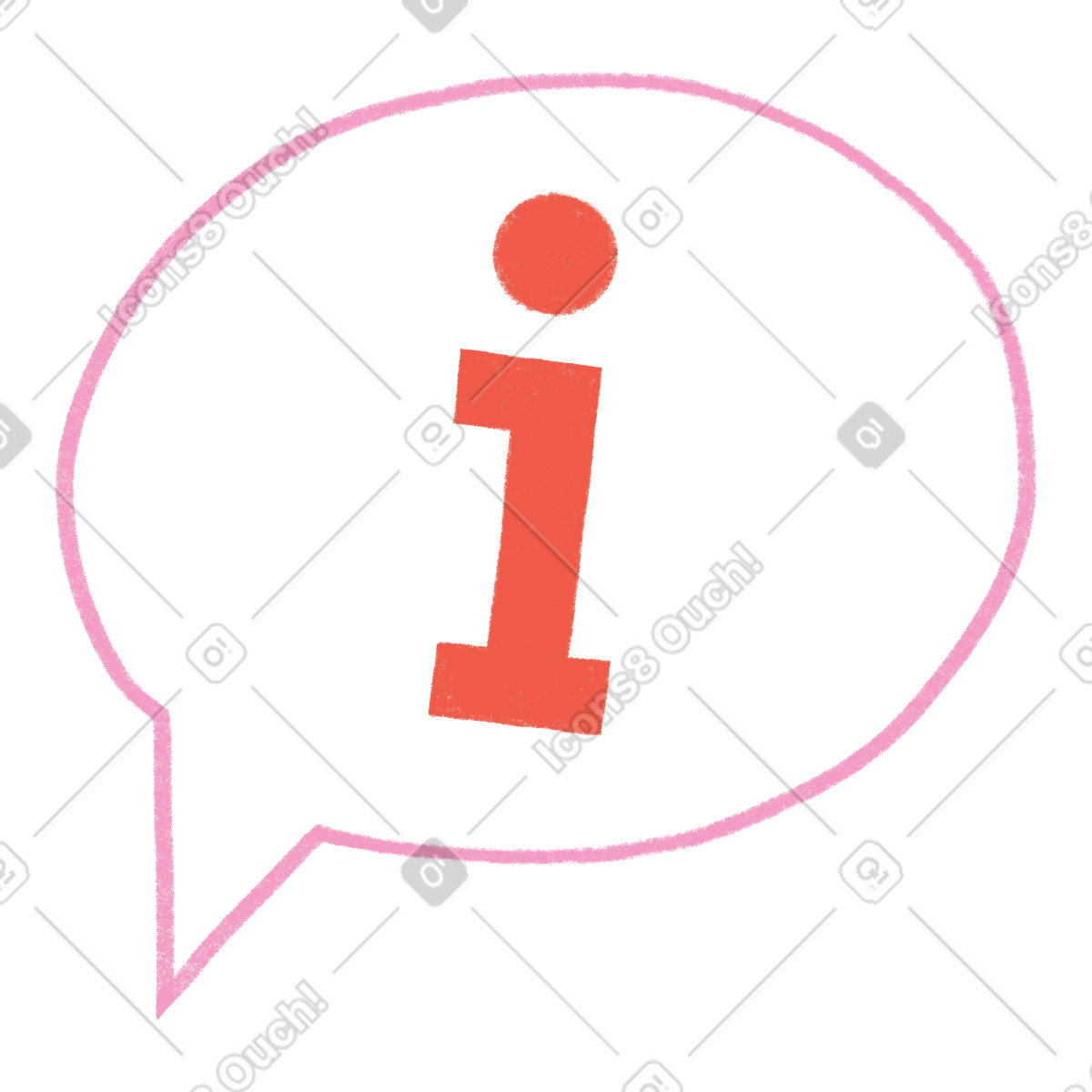 Bubble with information icon-Illustration im Tutti-Stil als Download in PNG, SVG
