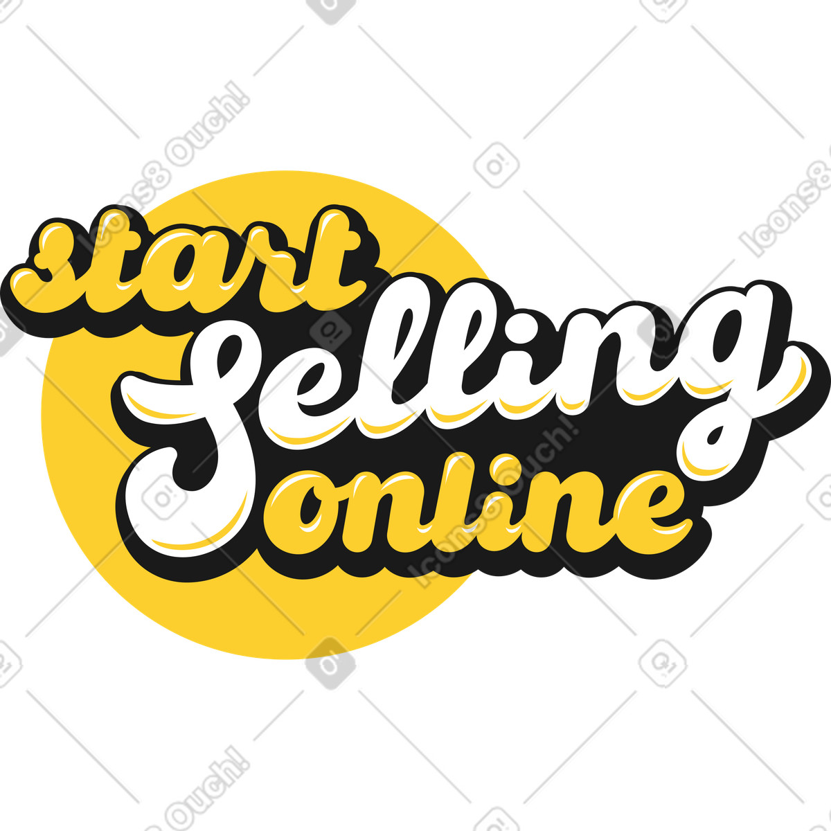 Ilustración Las letras comienzan a vender en línea estilo Taxi descargar PNG y SVG