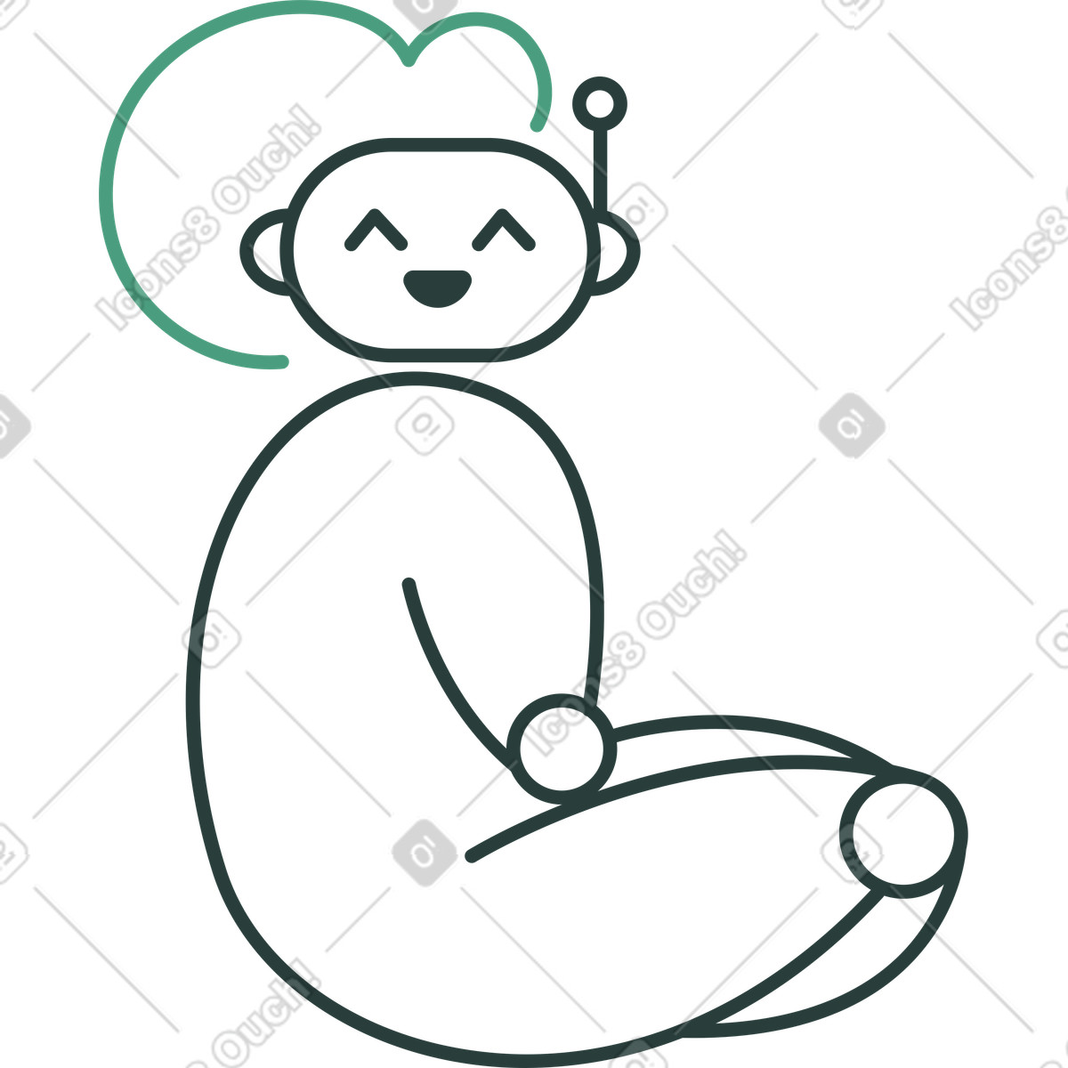 Ilustración Robot de carga en estilo Macaroni a descargar en PNG y SVG
