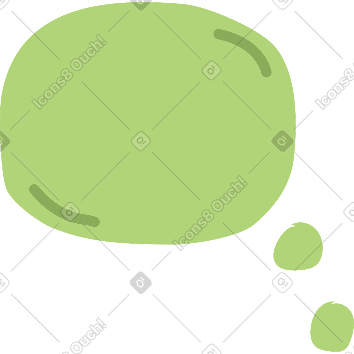 Illustration Green speech bubble dans le style Ginger Cat à télécharger aux formats PNG, SVG