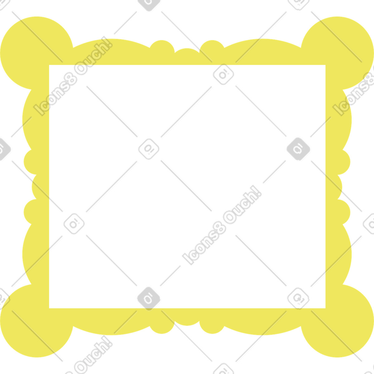 Painting in fancy frame illustration Boba style download PNG, SVG