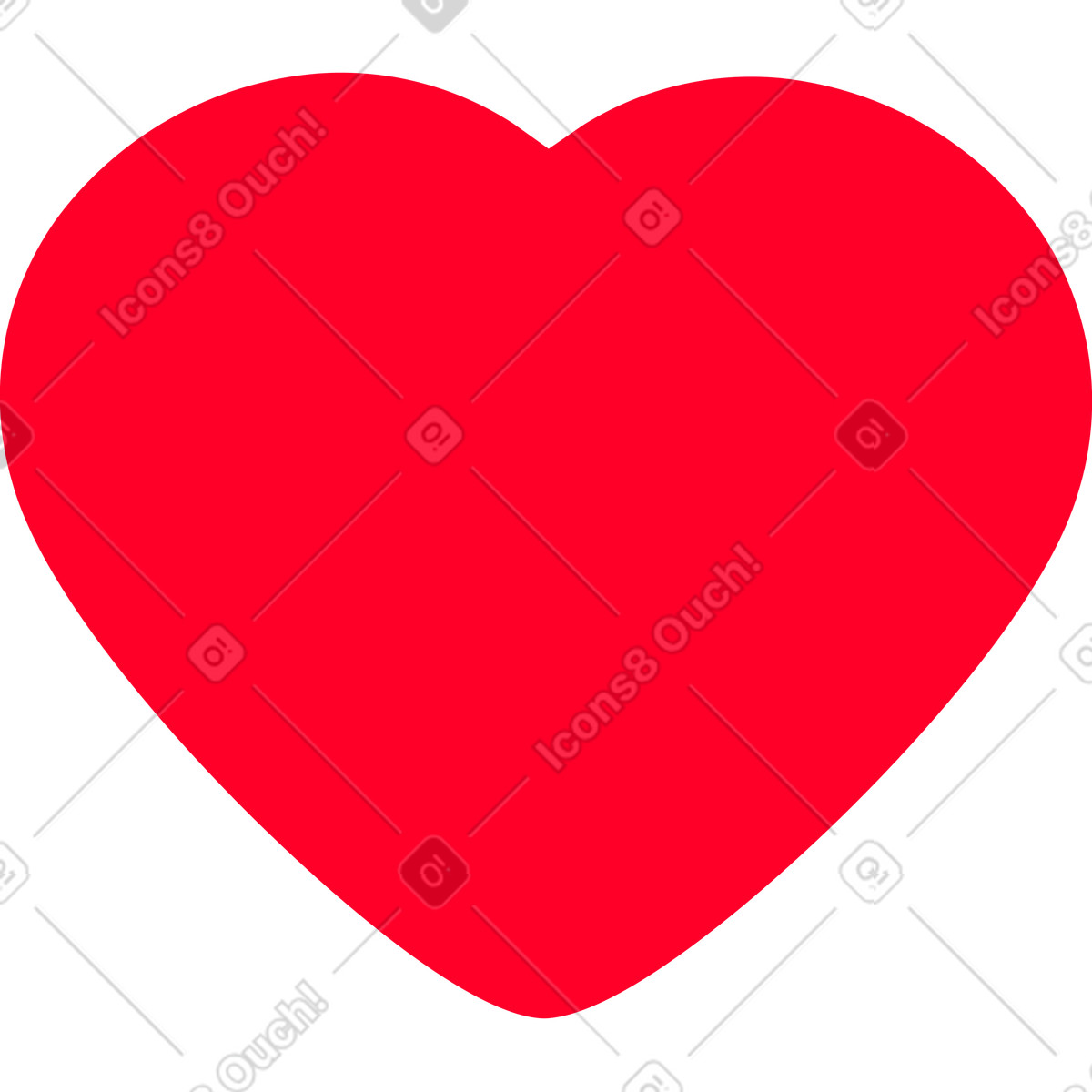 Ilustração de Coração vermelho em no estilo Transistor para baixar em PNG, SVG