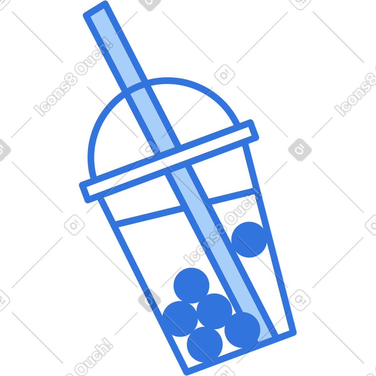 Blasentee-Illustration im Sky-Stil als Download in PNG, SVG