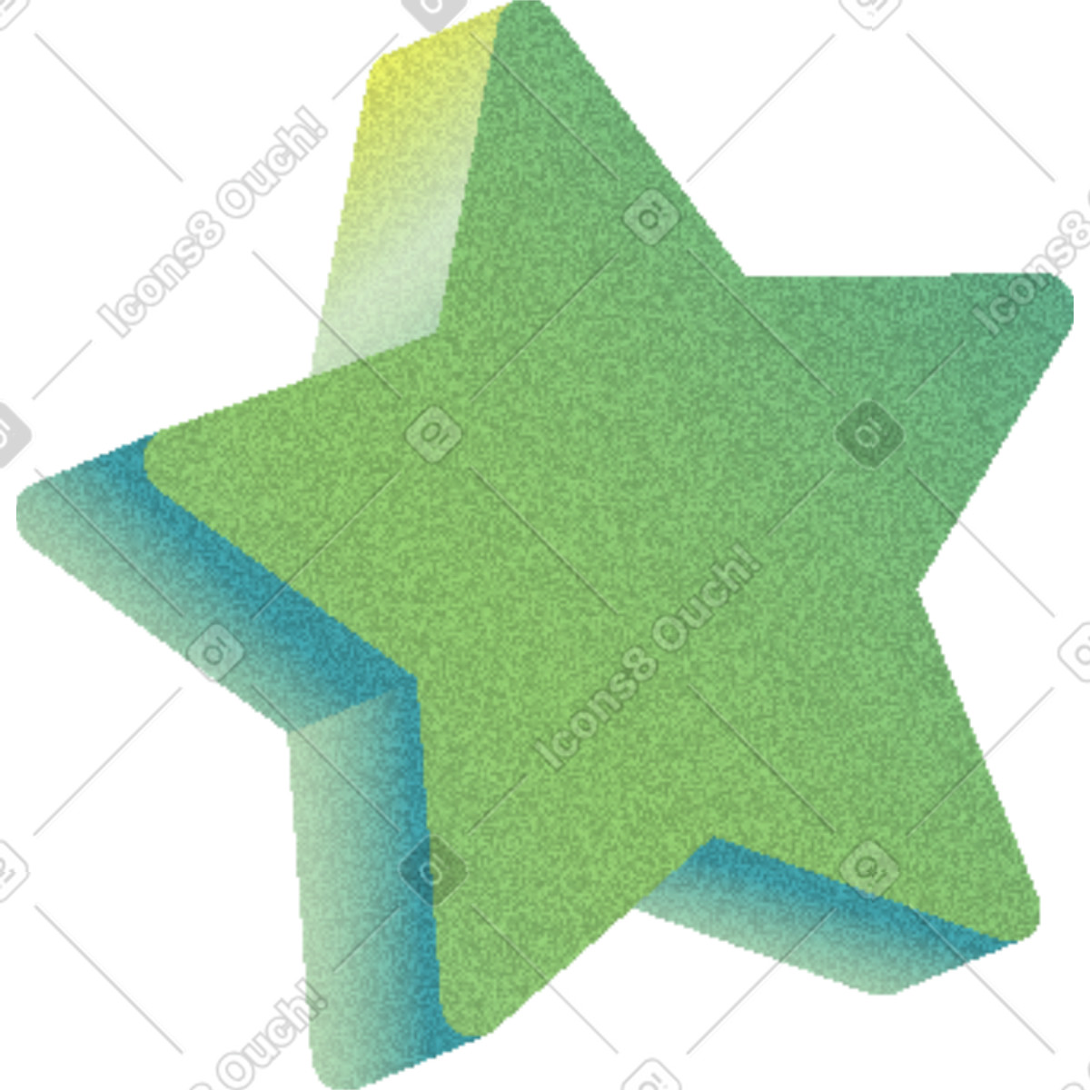 Ilustración Estrella con textura tridimensional en estilo Morphis a descargar en PNG y SVG