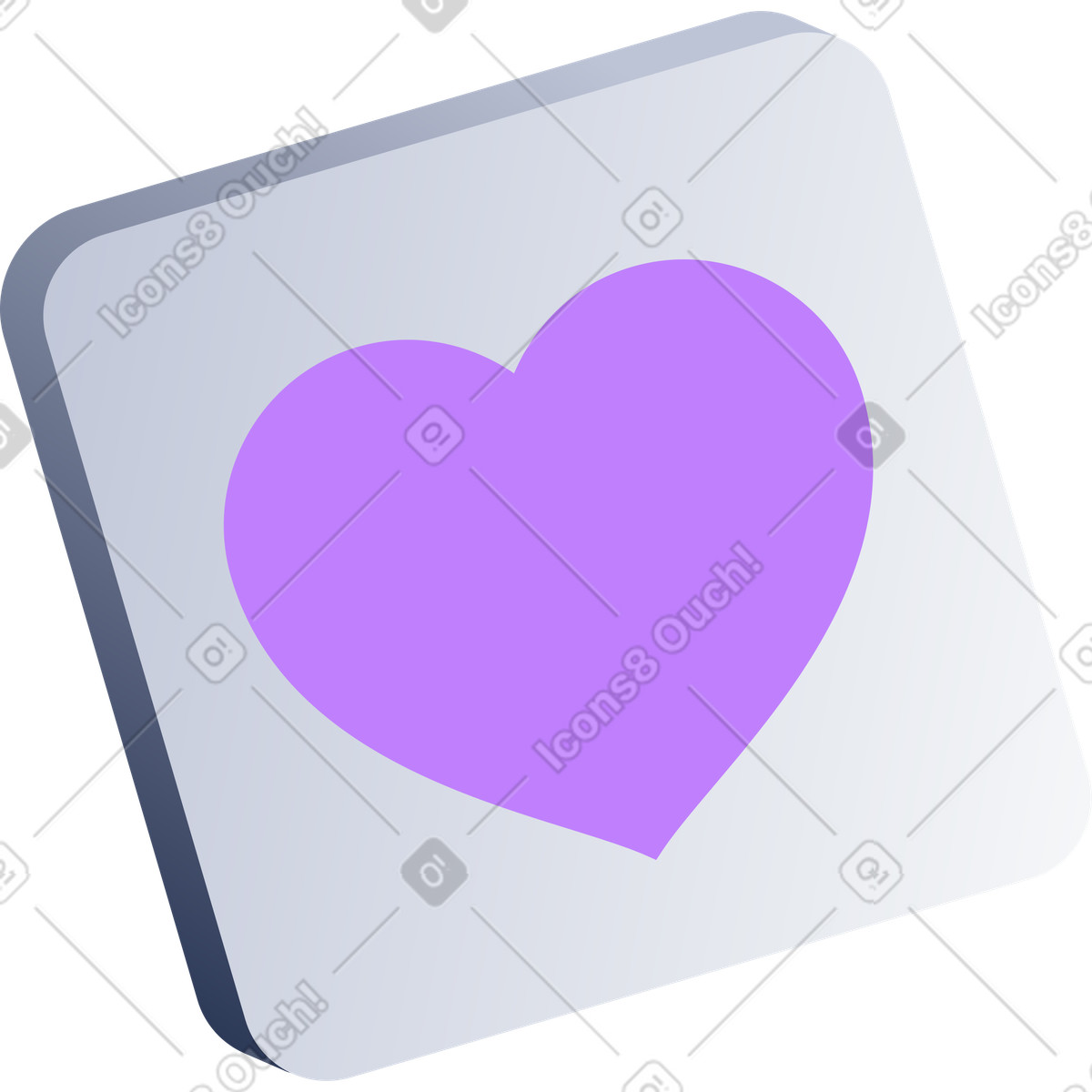 Herzsymbol-Illustration im Lucent-Stil als Download in PNG, SVG