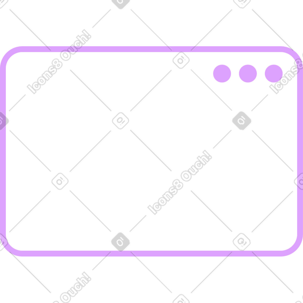 Browser window outlined illustration in Outline style download in PNG, SVG