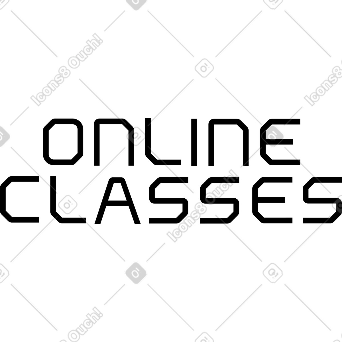 Lettering online classes illustration in Space style download in PNG, SVG