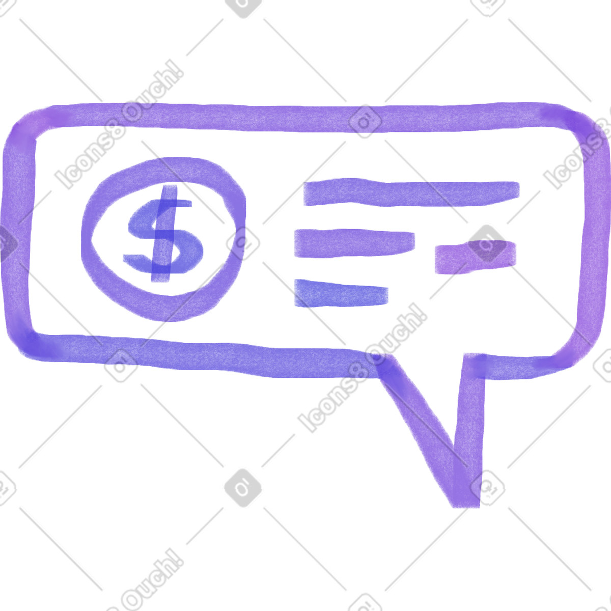 Marker スタイルの Speech bubble with text のイラストをPNG、SVG形式でダウンロード