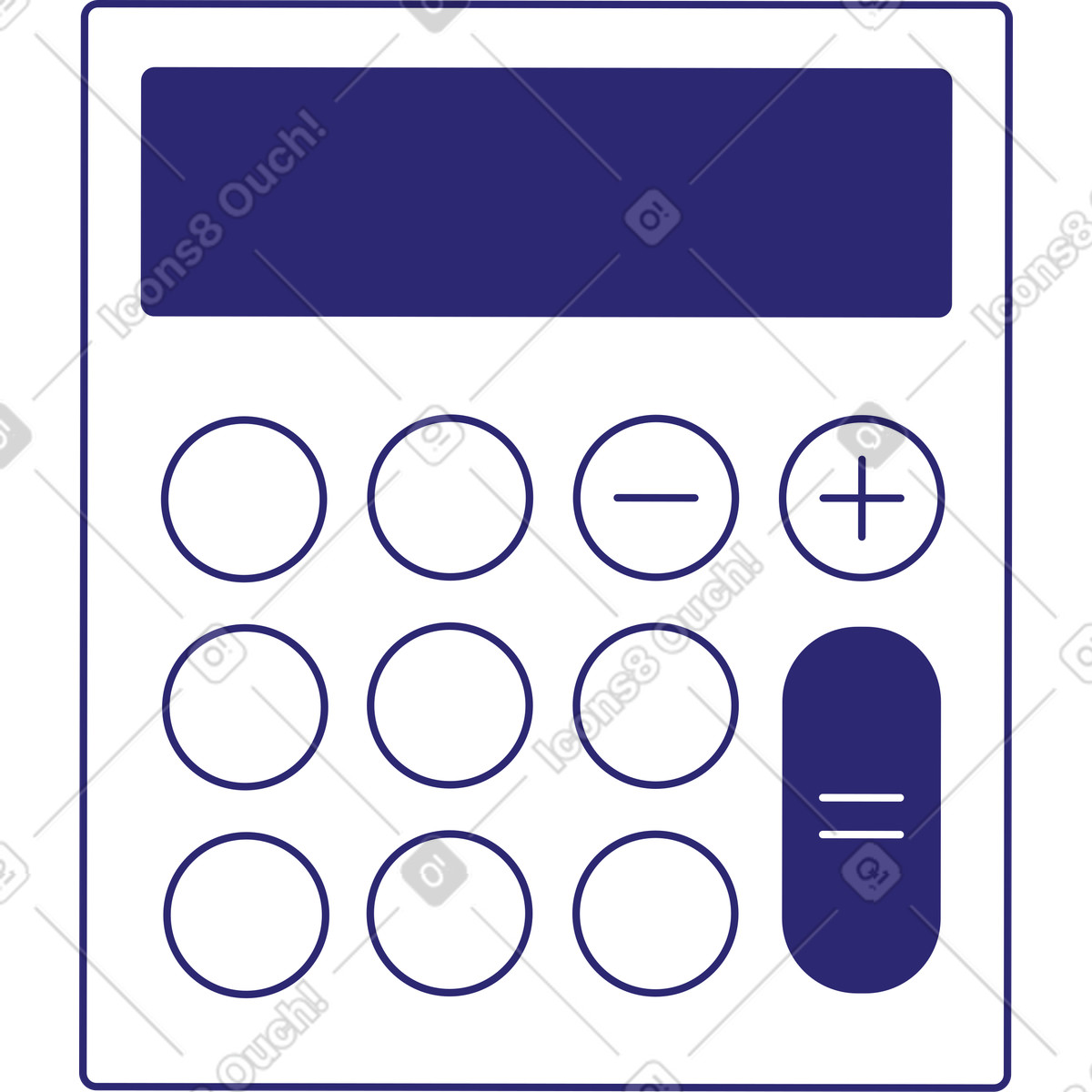 Иллюстрация Калькулятор в стиле Cut — скачать в форматах PNG, SVG