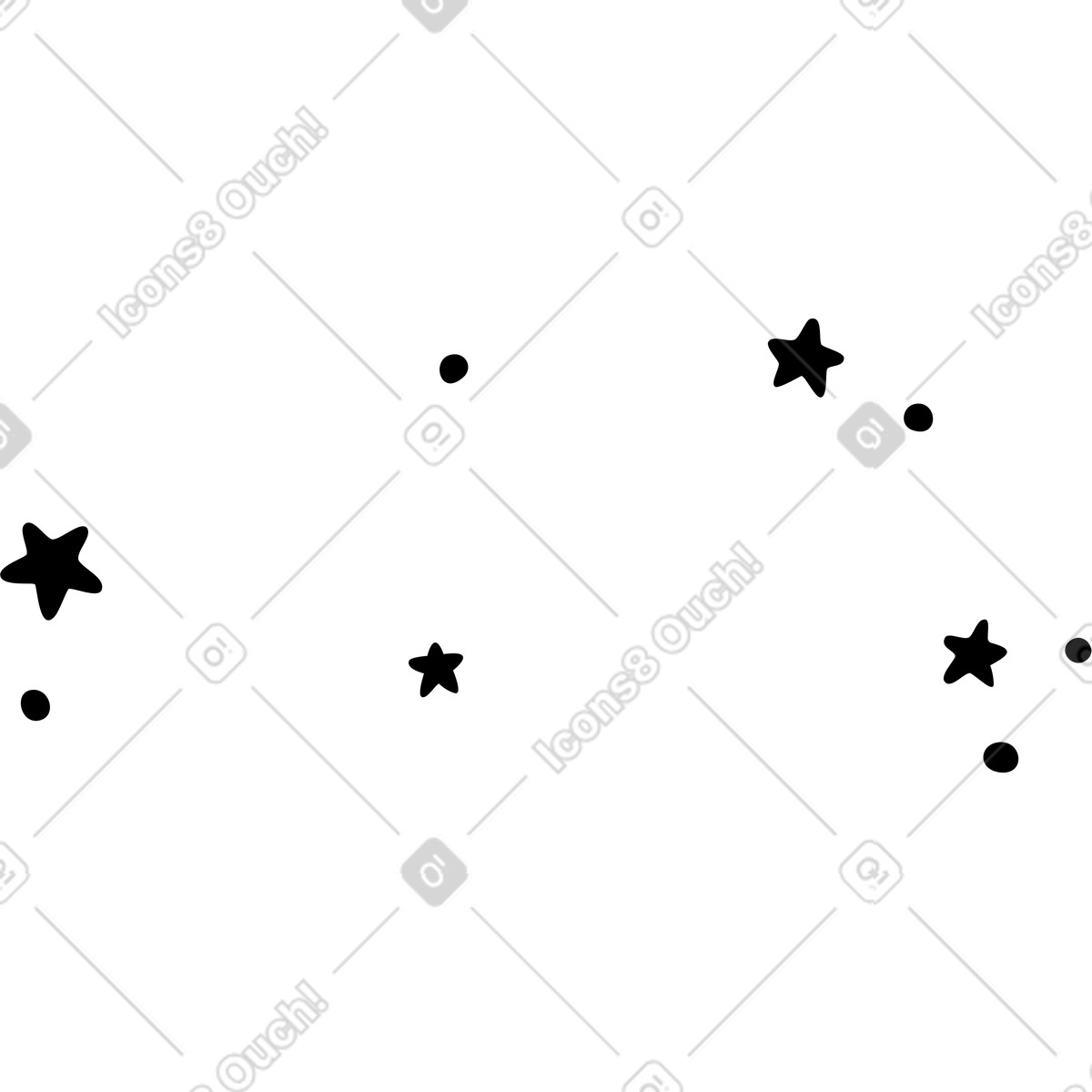 Stars illustration in Journal style download in PNG, SVG